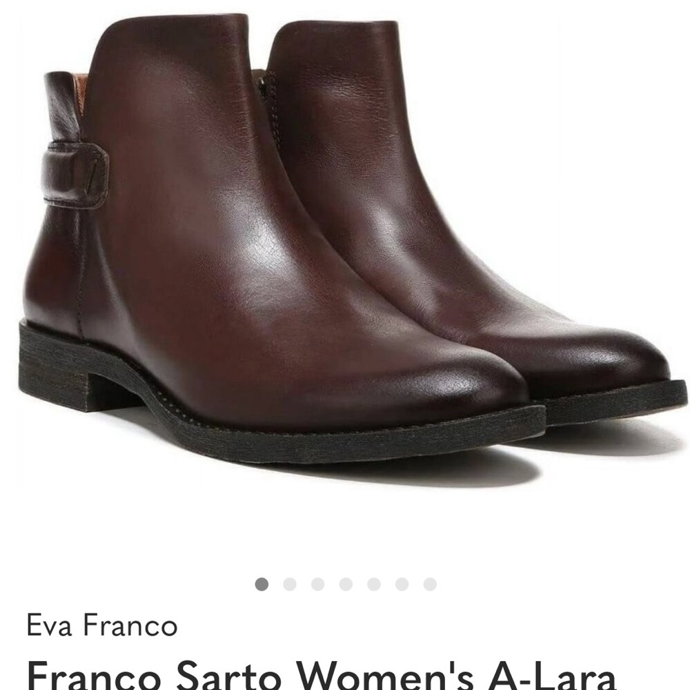 Franco Sarto Women's A-Lara Dark Brown Ankle Booties